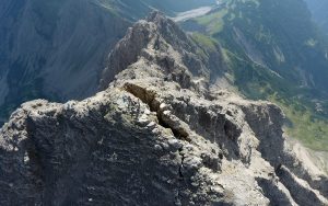 Hochvogel im Allgäu mit Spalt